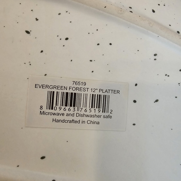*Eli + Ana Evergreen Forest 12" Ceramic Platter - Picture 7 of 8